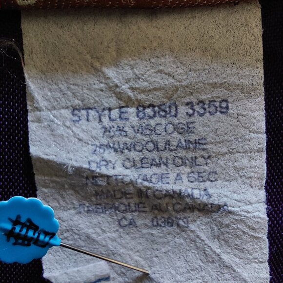 Braemar By Jeremy Scott Long Blazer/Dress Skirt Suit Set, Dark Purple Size 8/10 - Picture 9 of 12